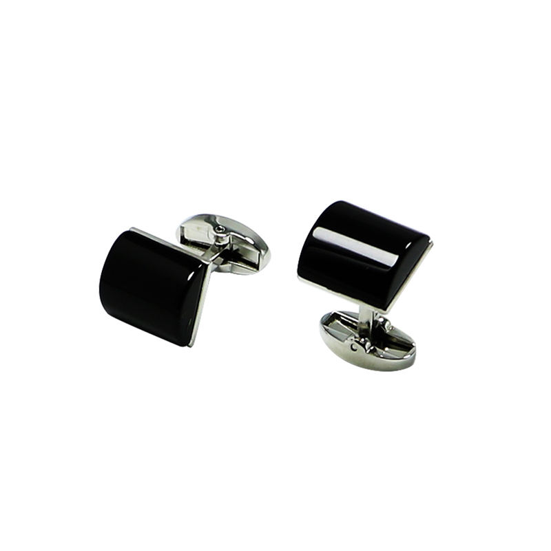 Black Agate Men\ Ризите Cuff Links